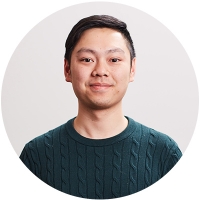 Staff member John Huang at Ento