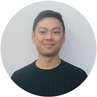 Staff member John Huang at Ento