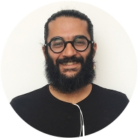 Staff member Orod Semsarzadeh at Ento