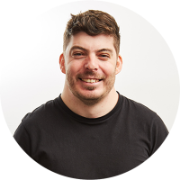 Staff member Brendan Bernard at Ento