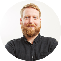 Staff member Iain Emerson at Ento