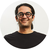 Staff member Orod Semsarzadeh at Ento