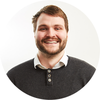 Staff member Rhys Ellwood at Ento