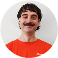 Staff member Andrew Eramo at Ento