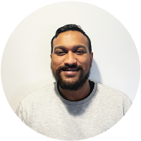 Staff member Ashwin Ram at Ento